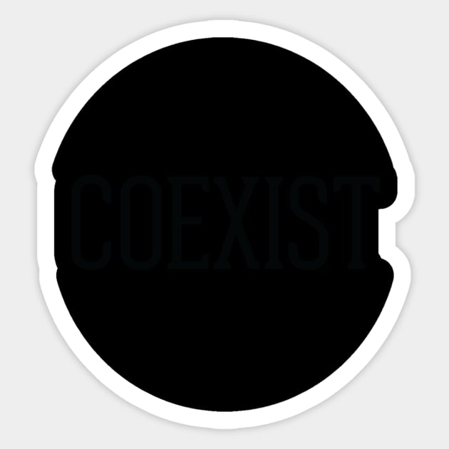 COEXIST TEE BLACK LOGO (VARIOUS COLORS) Sticker by coexistcyclists